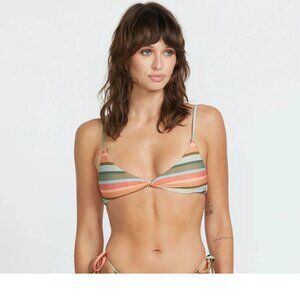 Volcom  Sol Song V Neck Bikini Top - Multi XL NWT